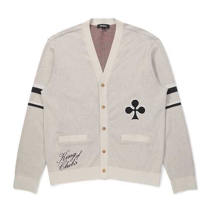 [밀라코/국내발송] 말본 시즌 아트웍 니트 가디건 GREYISH BEIGE  M5321PKO41GBE - Malbon