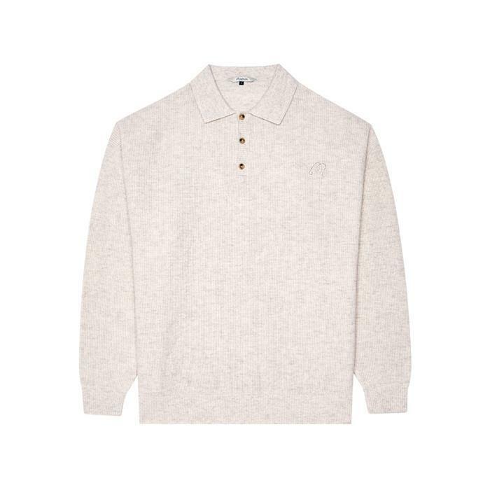 [밀라코/국내발송] 말본 게이지 와플 니트 폴로 IVORY  M5411LKT05IVY - Malbon