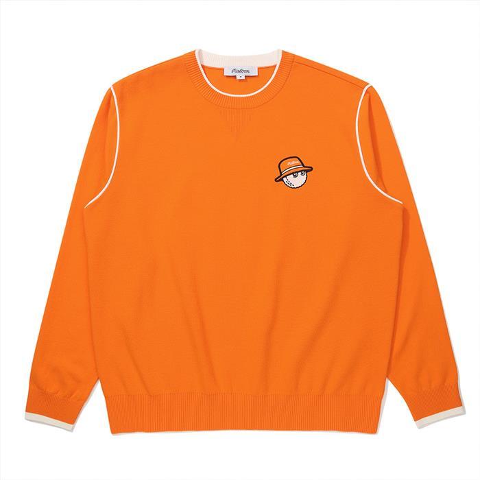 [밀라코/국내발송] 말본 베이직 라운드 스웨터 ORANGE  M6121PKT41ORG - Malbon