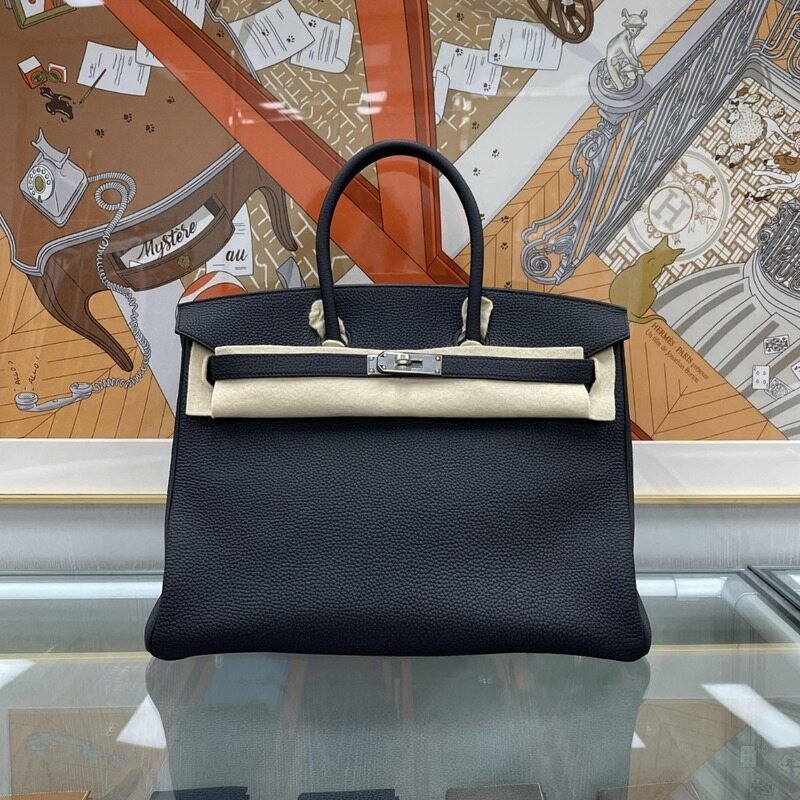 [더럭스] 에르메스 벌킨 35 토고 블랙 은장 H027767CK - Hermes