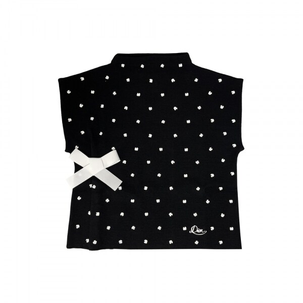키즈 여성 풀오버 숏슬리브 니트 블랙 6SBM14PULD 900 - Christian Dior