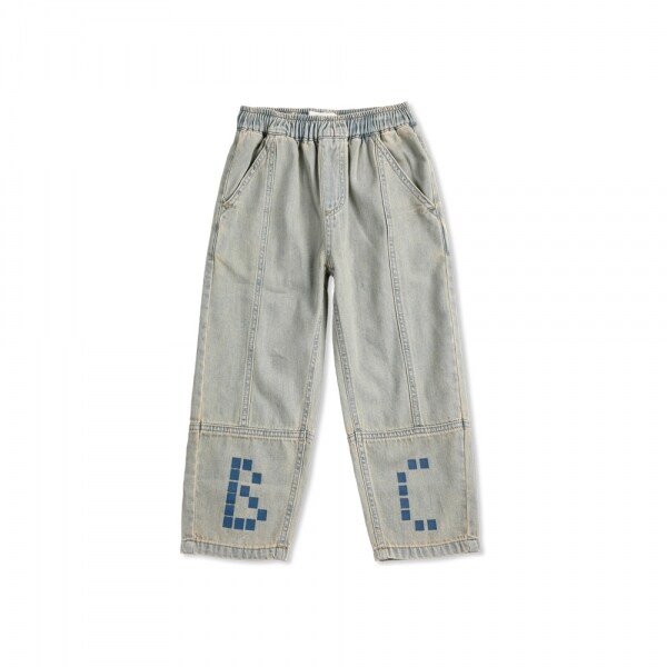 키즈 스퀘어 데님 팬츠 프러시안블루 B126AC098 461 - Bobo Choses