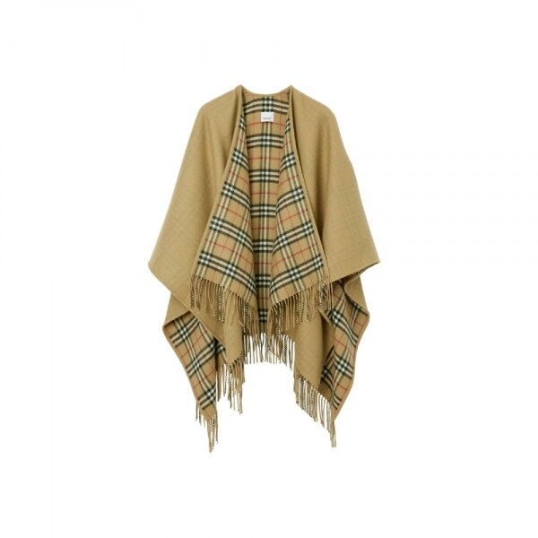 26SS 리버시블 체크 케이프 아카이브 베이지 8071673 - Burberry