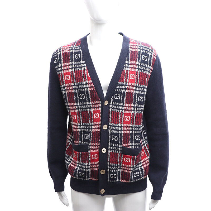 구찌 577232 GG 체크 남성 울 가디건kk24623914 - Gucci