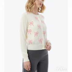 꼼데가르송 리본 인타르시아 자카드 울 가디건 NN N003 051 2 썸네일 1