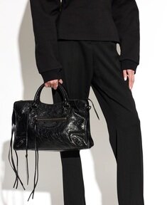 [비엔비명품관] BALENCIAGA 발렌시아가 여성 르 시티 미디엄 토트백 숄더백 썸네일 4
