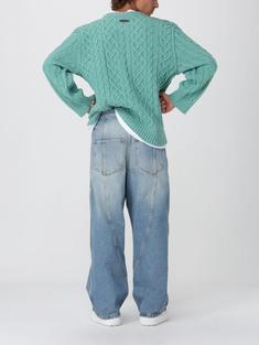 25FW 모스키노   남성 케이블 니트 점퍼 09125203 0365 Moss Green BPG 썸네일 2