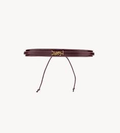 26SS 생로랑 레귤러 벨트 820441 AAF94 6195 DEEP BURGUNDY AND LIGHT BRONZE DOM 썸네일 1