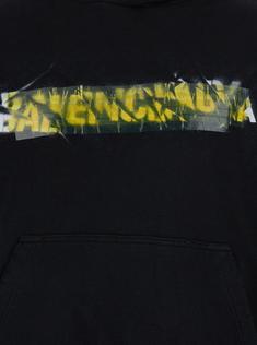 26SS 발렌시아가 후드 티셔츠 871956 TUVI9 1000 BLACK DOM 썸네일 3