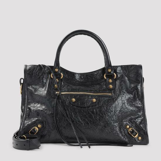 26SS 발렌시아가 르 시티 미디움 백 823058 210F6 1000 BLACK DOM - Balenciaga