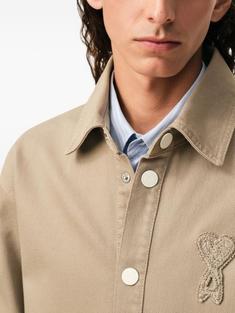 26SS 아미 톤온톤 로고 코튼 니트 오버셔츠 UJK897 DE0126 A036 TAUPE BEIGE DOM 썸네일 2