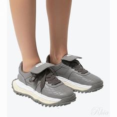 미하라야스히로 26SS 스캇 OG솔 레더 로우탑 A14FW701 그레이 썸네일 1