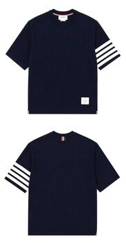 [톰브라운] 사선 스트라이프 반팔 티셔츠 네이비 남성 티셔츠 MJS168G 07862 415 / TEO 썸네일 2