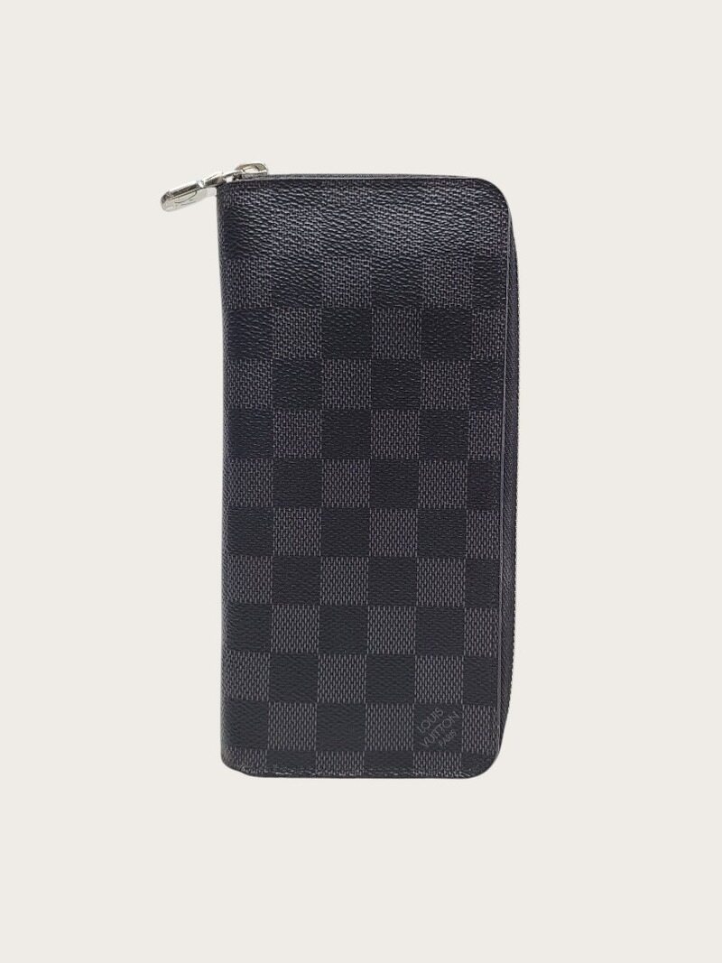 [중고명품/루이스잇] 루이비통 다미에 그라파이트 버티컬 지퍼 월릿 장지갑 내장칩 - Louis Vuitton