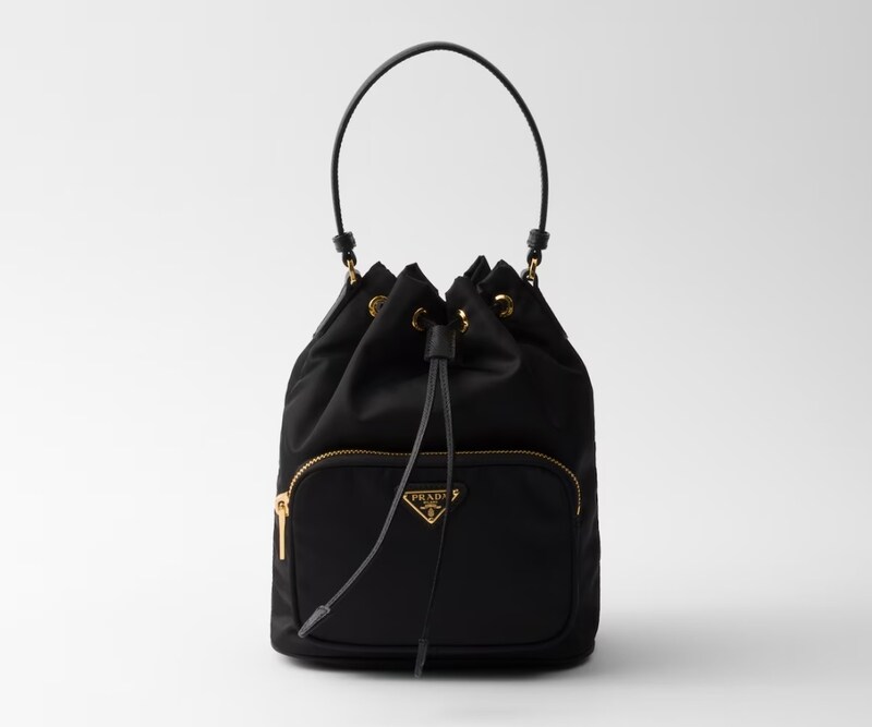 프라다 로고 리나일론 듀엣 버킷백 블랙 1BH038 RV44 F0002 - Prada