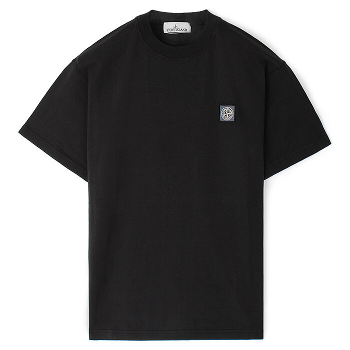 26SS 스톤 워싱 슬림 가슴패치 반팔티 블랙 L1S152100026 S0057 V0029 - Stone Island