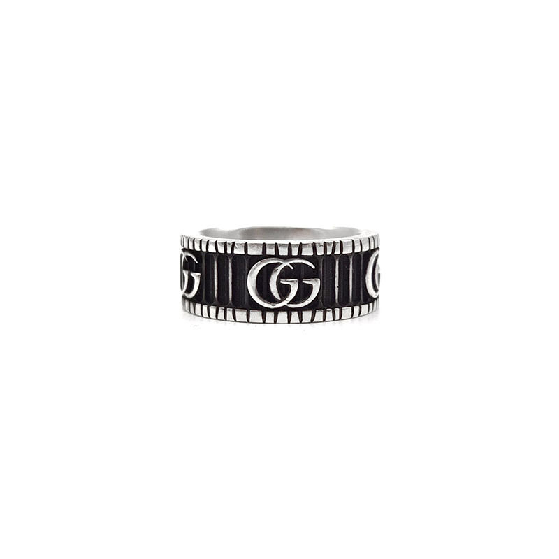 구찌 GG 마몽 와이드 실버 반지 (551899) L727385 - Gucci