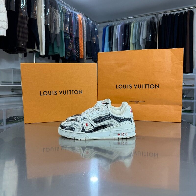 루이비통 LV 트레이너 프린티드 레더 스니커즈 - Louis Vuitton