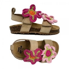 키즈 투콘미 플라워 패치 스웨이드 샌들 샌드 BK23FL SUEDE SABBIA 썸네일 1