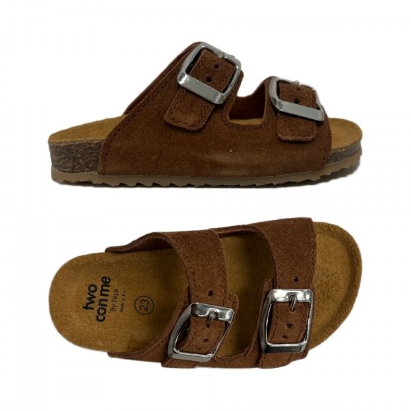 키즈 투콘미 막심 더블 버클 스웨이드 샌들 테라 BK25 SUEDE TERRA - PEPE SHOES