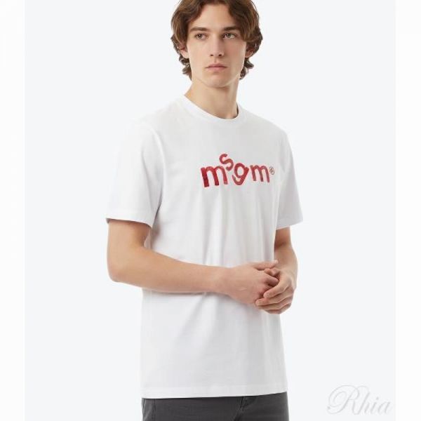MSGM 26SS 로고 프린팅 티셔츠 4040MM117D 267002 01 - MSGM