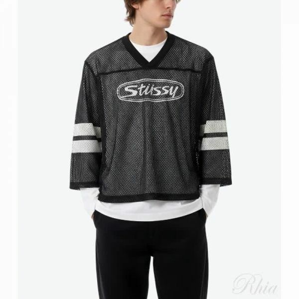 스투시 트리커 팀 저지 티셔츠 1140384 블랙 - Stussy
