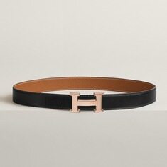 [더럭스] 에르메스 리버서블 벨트 100 블랙/골드 핑크골드 32mm 썸네일 7