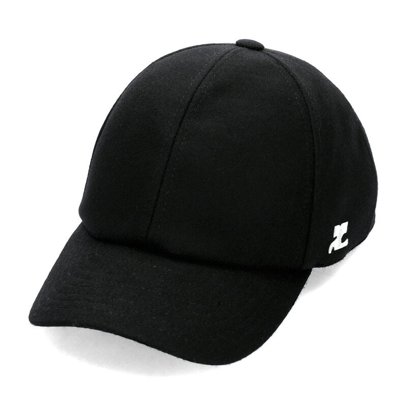 국내배송 꾸레쥬 울 시그니쳐 볼캡 323ACT002WO0036 BLACK - Courreges