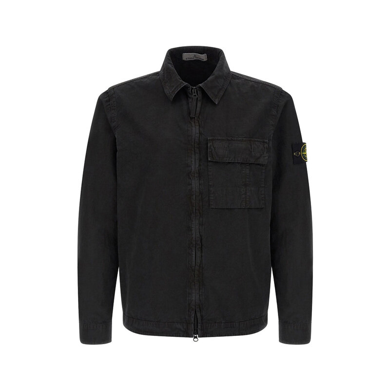 스톤아일랜드 26SS 브러쉬드 집업 오버 셔츠 L1S151200008 S00WN V0129 - Stone Island