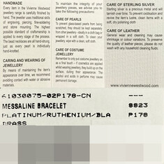 논현 더팩토리 26SS 비비안웨스트우드 MESSALINE 메살린 펄 브레이슬릿 팔찌 / 플래티넘 루테늄 블랙 (61030075 02P178 P178) 썸네일 6