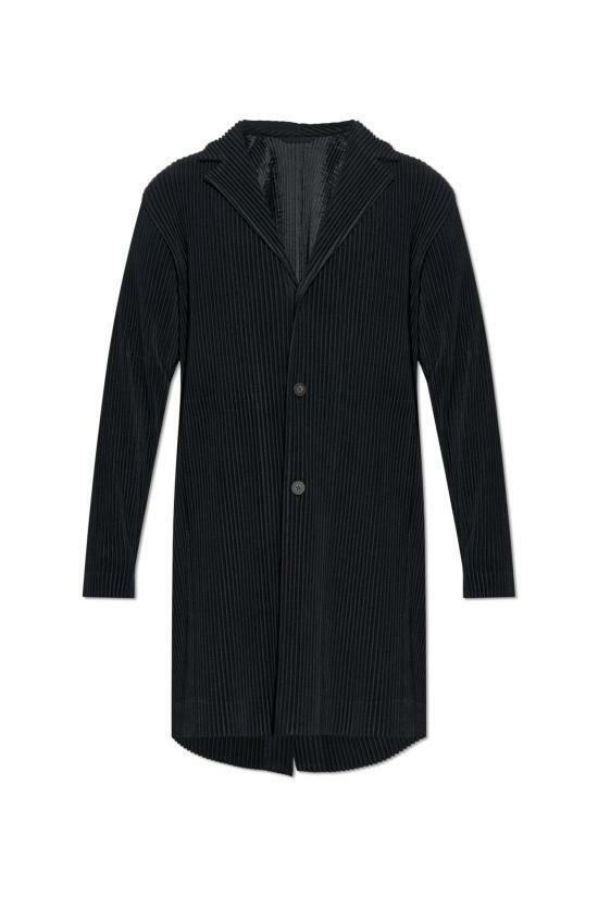 옴므 플리세 이세이 미야케 코트 HP59JD50215 BLACK DOM - Issey Miyake