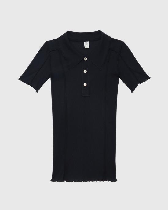 26SS 베이스레인지 반팔 티셔츠 TTOMPCRSU26 BLACK DOM - Baserange
