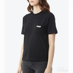 MSGM I 자수 패치 반팔 티셔츠 3441MDM189 237002 99 썸네일 1