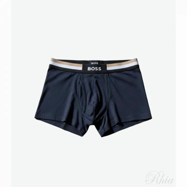 휴고보스 쓰리 팩 of 코튼 블렌드 트렁크 위드 시그니처 스트라이프 50516542 984 3개 세트 - Hugo Boss