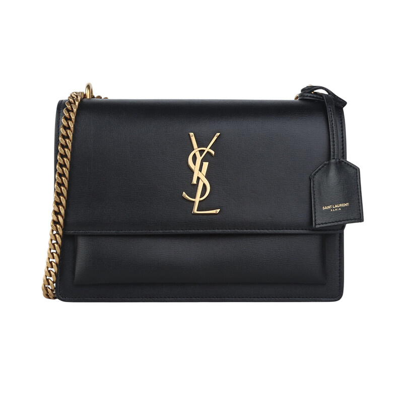 생로랑 442906 모노그램 선셋백 미디엄 금장 숄더백 37097-3 - Saint Laurent