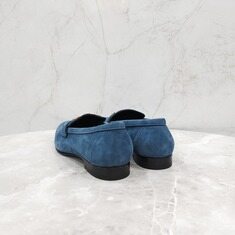 [럭스유] (새상품) 37 / 에르메스 파리 로퍼 블루 은장 썸네일 3