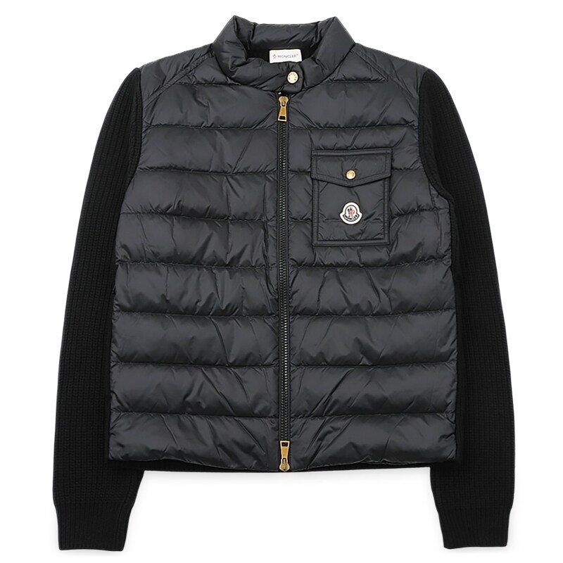 디몬트 몽클레어 여성 패치 포켓 니트 믹스 패딩 자켓(블랙) 9B00028 M4281 999 - Moncler
