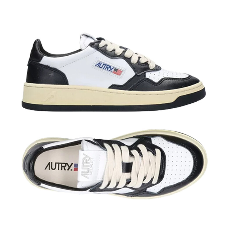 26SS 메달리스트 로우탑 스니커즈 화이트/블랙 AULM WB01 - Autry