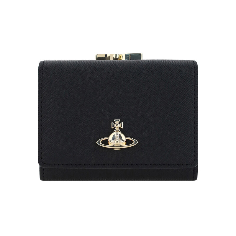 26SS ORB 프레임 스몰 반지갑 블랙 5115002MW L001N N402 - Vivienne Westwood