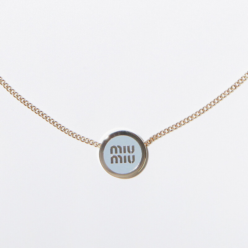 26SS 에나멜 메탈 목걸이 라이트블루 5IC096 2F6T F0076 - Miu Miu