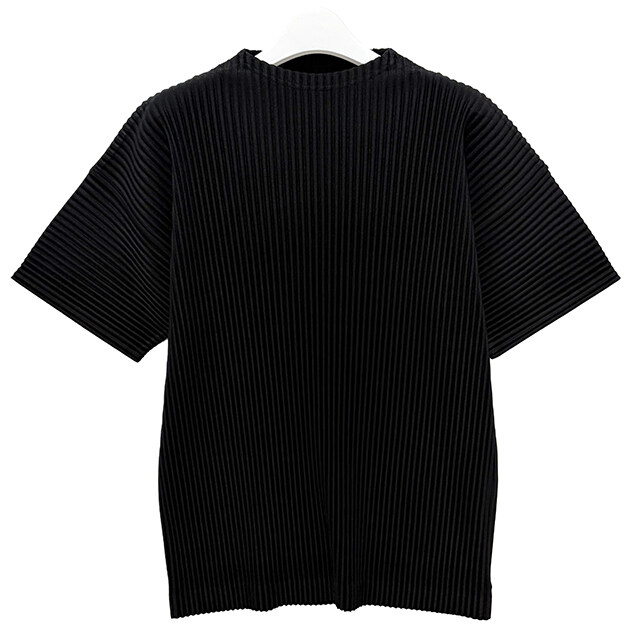 더팩토리 26SS 옴므 플리세 이세이 미야케 MC 마치 하이넥 반팔티 / 블랙 (HP66JK033 15) - Issey Miyake
