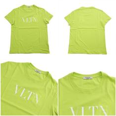 발렌티노 남성 VLTN 로고 프린팅 티셔츠 옐로 TV0MG10V3LE 썸네일 3