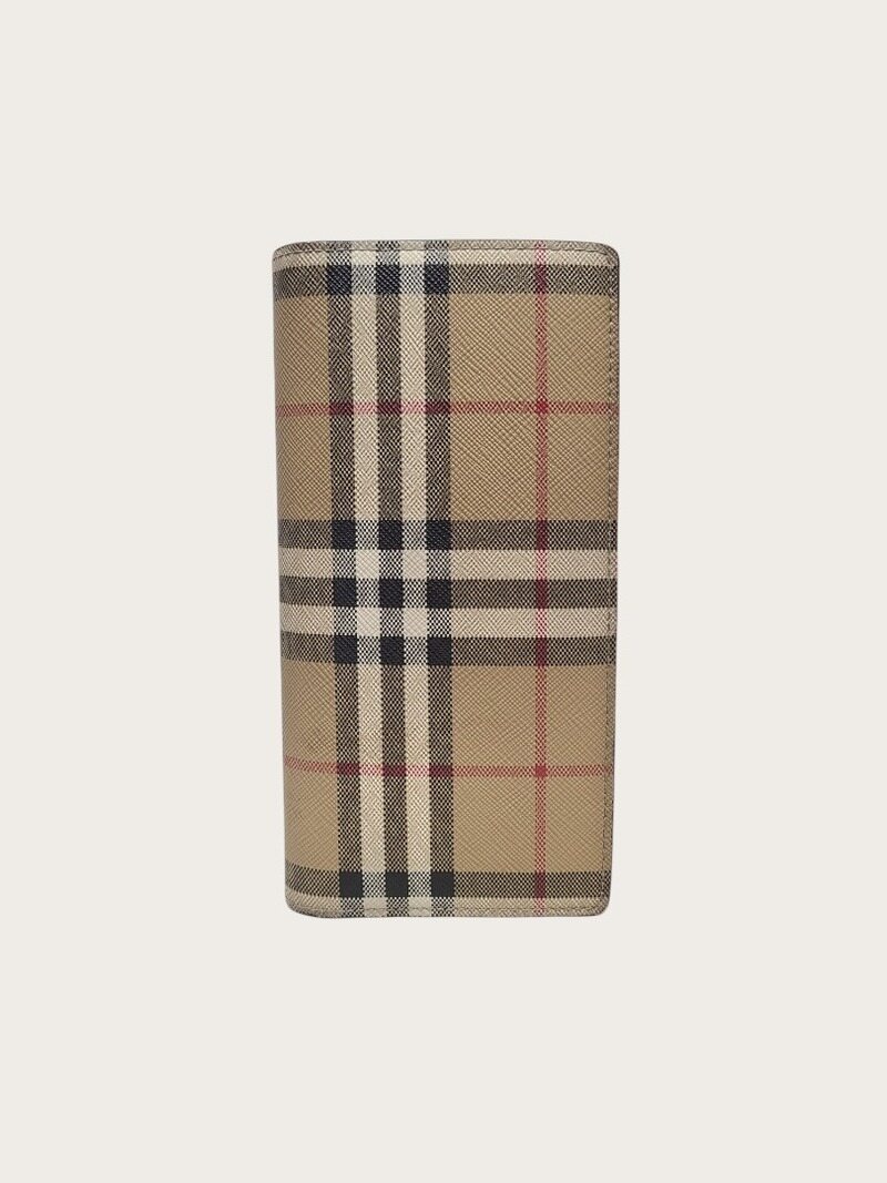 [중고명품/루이스잇] 버버리 아카이브 베이지 체크 장지갑 - Burberry