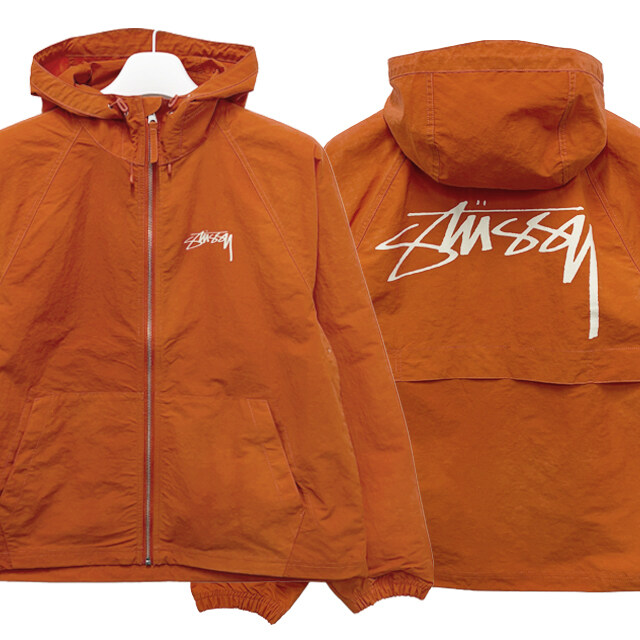 더팩토리 26SS 스투시 로고 BEACH SHELL 비치 쉘 웨이브 다이 후드 자켓 / 카옌 (115745 0213) - Stussy