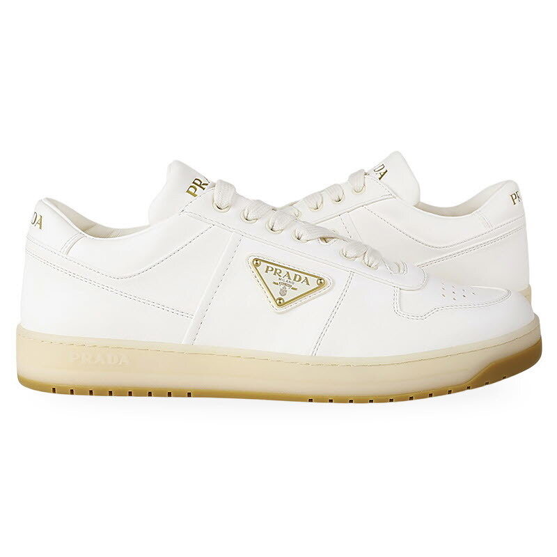 디몬트 프라다 남성 다운타운 나파 가죽 스니커즈(아이보리) 2EE364 D001 038 F0304 - Prada