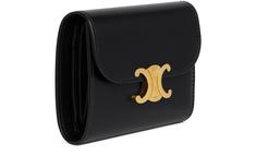 국내발송 셀린느 Triomphe small flap in shiny calfskin wallet 썸네일 2