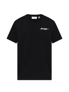 국내배송 오프화이트 라운드 넥 티셔츠 썸네일 1