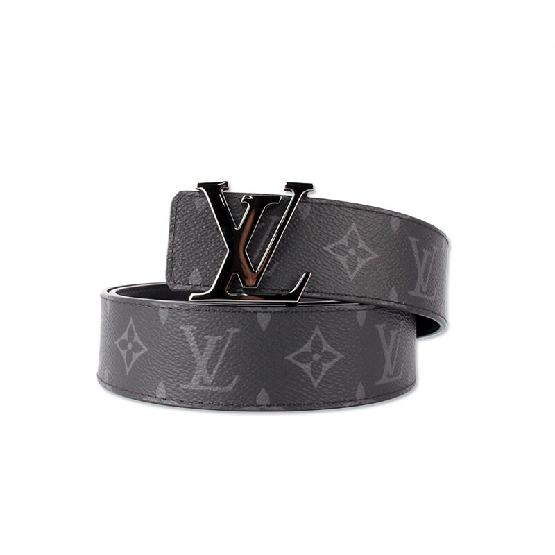 루이비통 모노그램 이클립스 LV 이니셜 리버서블 남성 벨트 M9043 [중고] [오늘출발] - Louis Vuitton