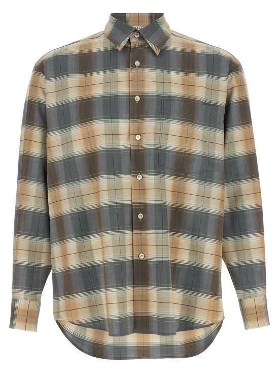 26SS 오라리 긴팔 셔츠 A26SS01LC LIGHT BROWN CHECK DOM - Auralee