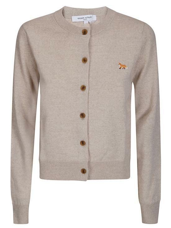 26SS 메종키츠네 베이비 폭스 메리노 레귤러 가디건 PW00502KT1181H218 LIGHT BEIGE MELANGE DOM - Maison Kitsune